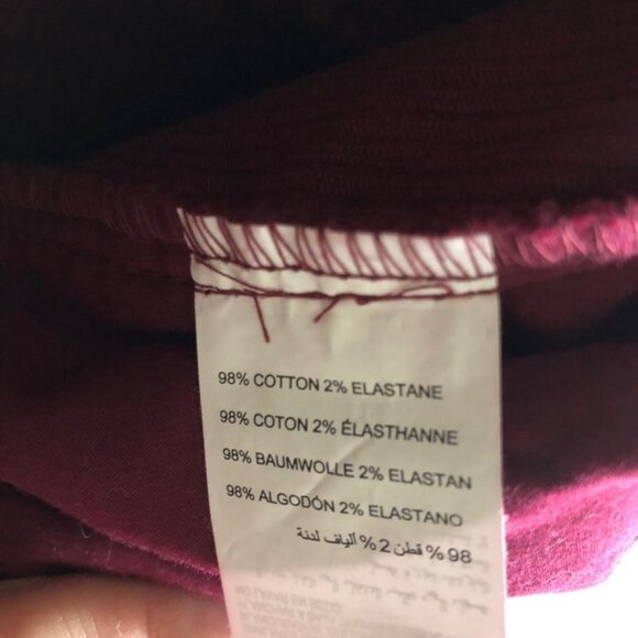 Addition Elle Cropped Corduroy Pant US 14 Red Wine - Picture 9 of 10